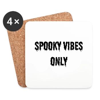 SPOOKY VIBES ONLY Black - Untersetzer (4er-Set) - Weiß - Vorne