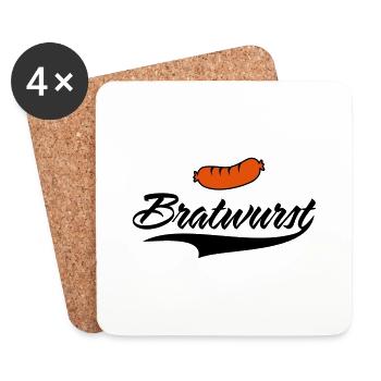 Simply delicious bratwurst - Coasters (set of 4) - white - Front