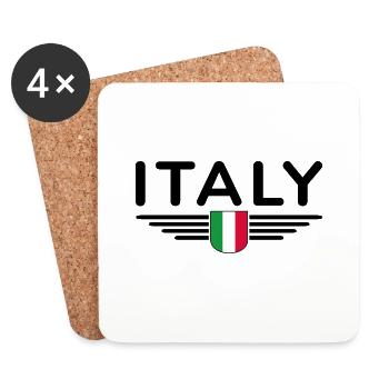 I Love Italy Design T-Shirt Outfit - Coasters (set of 4) - white - Front