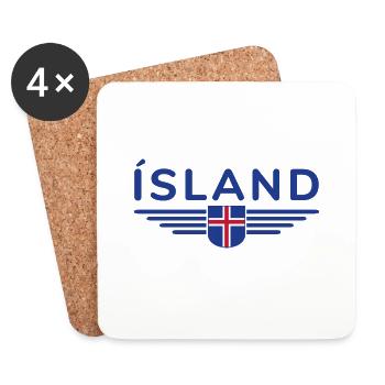 I Love Iceland Design T-Shirt Outfit - Coasters (set of 4) - white - Front