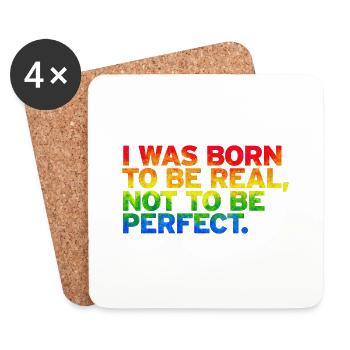 Be original vector design symbol retro quote label - Coasters (set of 4) - white - Front