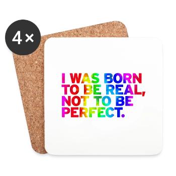 Be original vector design symbol retro quote label - Coasters (set of 4) - white - Front