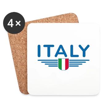 Rom Italien Fan Design T Shirt Outfit - Untersetzer (4er-Set) - Weiß - Vorne