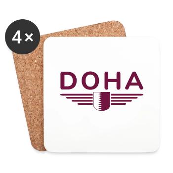 Doha Design – Stilvoll und Einzigartig - Untersetzer (4er-Set) - Weiß - Vorne