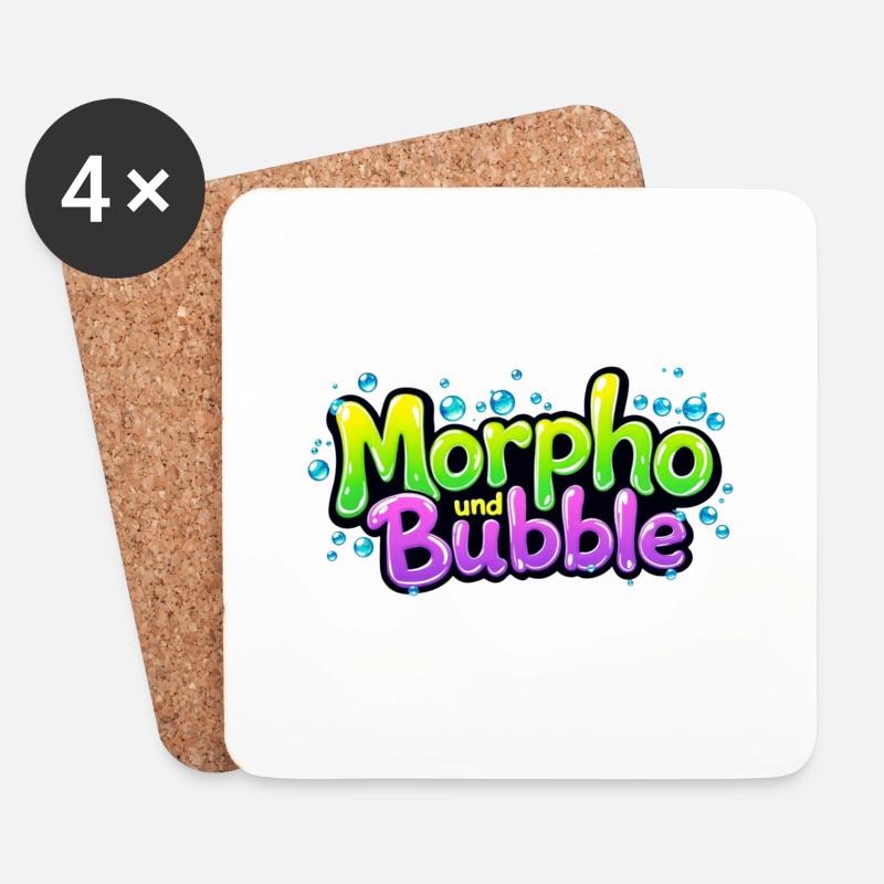 Morpho et Bubble - Dessous de verre (lot de 4) - blanc