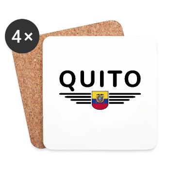 Quito Ecuador Fans T-Shirt Design - Untersetzer (4er-Set) - Weiß - Vorne