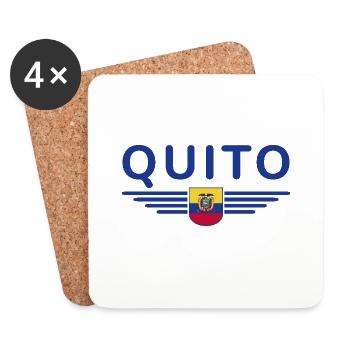 Quito Ecuador Fans T-Shirt Design - Untersetzer (4er-Set) - Weiß - Vorne