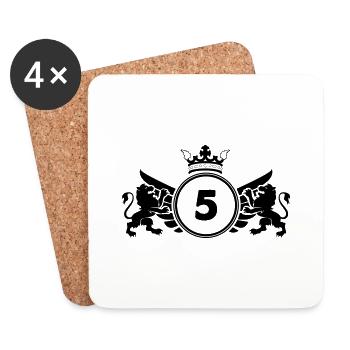 Armoiries 5 - Dessous de verre (lot de 4) - blanc - Devant
