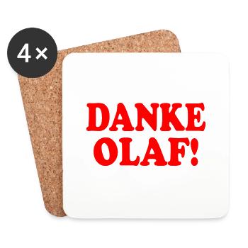 Danke olaf - Untersetzer (4er-Set) - Weiß - Vorne