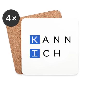 KI = Kann Ich - Untersetzer (4er-Set) - Weiß - Vorne
