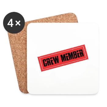 Crew Mitglied - Untersetzer (4er-Set) - Weiß - Vorne