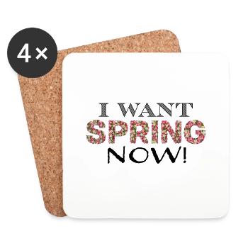 spring now sw - Coasters (set of 4) - white - Front