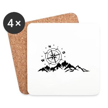 compass - Coasters (set of 4) - white - Front