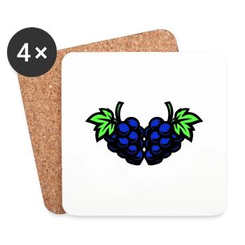 Grapes Grapes - Coasters (set of 4) - white - Front
