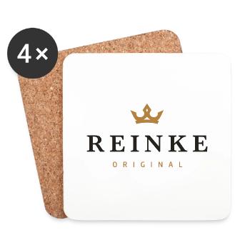Logo original de la famille Reinke - Dessous de verre (lot de 4) - blanc - Devant