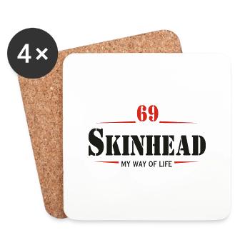 Working Class Skinhead Oi! Antiracist Bootboys My - Coasters (set of 4) - white - Front