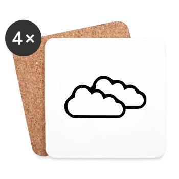 Clouds - Weather - Coasters (set of 4) - white - Front