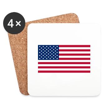 usa - Untersetzer (4er-Set) - Weiß - Vorne