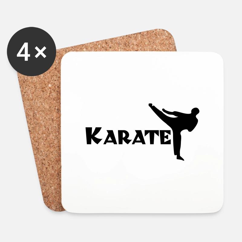 karate - Untersetzer (4er-Set) - Weiß