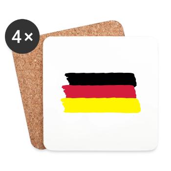 deutschland - Untersetzer (4er-Set) - Weiß - Vorne