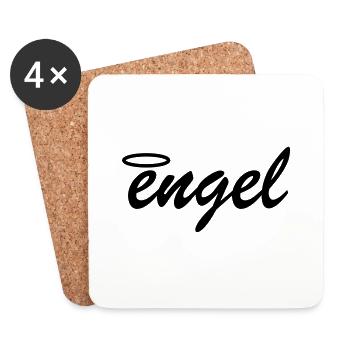 engel heiligenschein - Untersetzer (4er-Set) - Weiß - Vorne