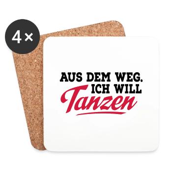tanzen - Untersetzer (4er-Set) - Weiß - Vorne