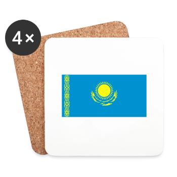 kazakstan flag - Untersetzer (4er-Set) - Weiß - Vorne