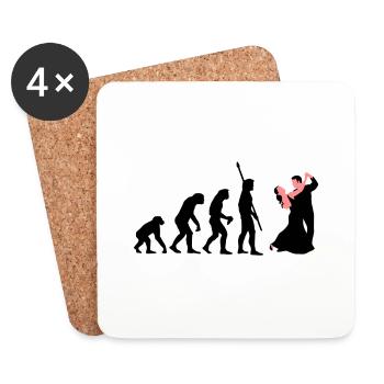 evolution_tanzpaar_a_2c - Dessous de verre (lot de 4) - blanc - Devant