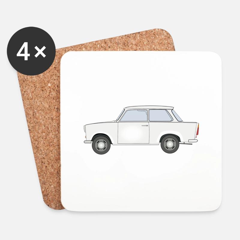 Trabant - Untersetzer (4er-Set) - Weiß