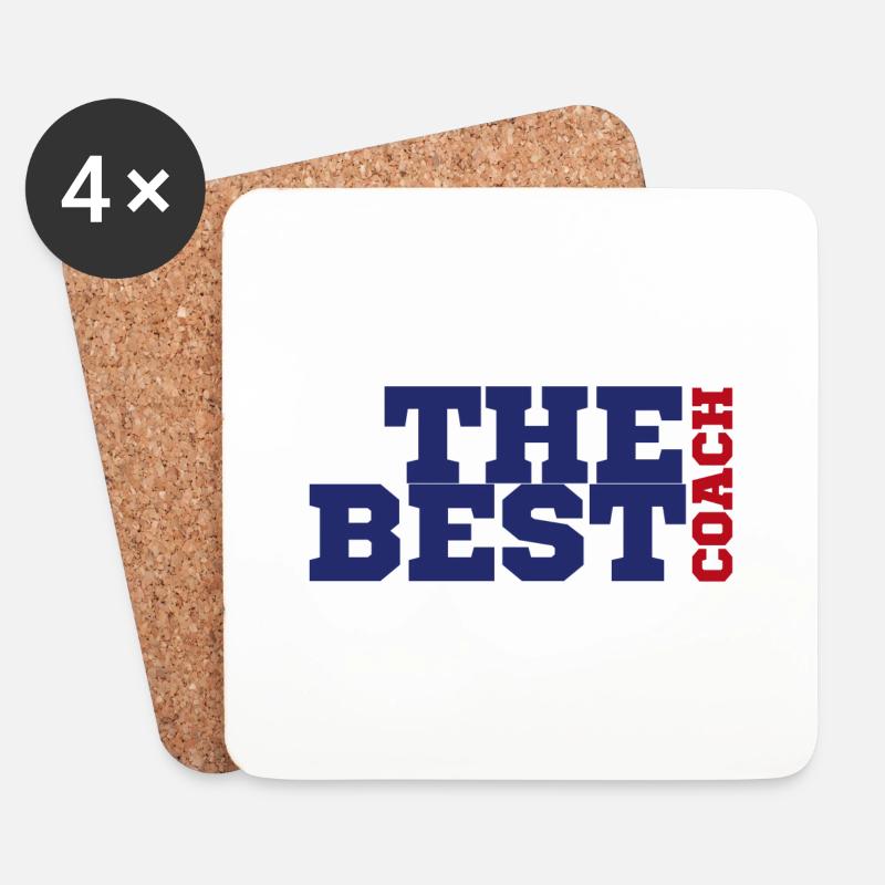 Coach / Trainer: The Best Coach - Untersetzer (4er-Set) - Weiß