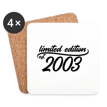 Limited Edition est 2003 - Untersetzer (4er-Set) - Weiß - Vorne
