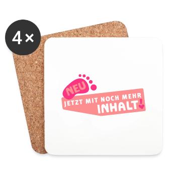 Pregnant - More Content - Coasters (set of 4) - white - Front