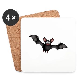 Bat - Coasters (set of 4) - white - Front