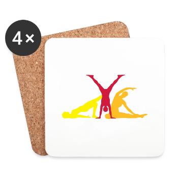 2541614 15809734 yoga - Untersetzer (4er-Set) - Weiß - Vorne
