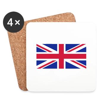 English flag English flag Union Jack - Coasters (set of 4) - white - Front