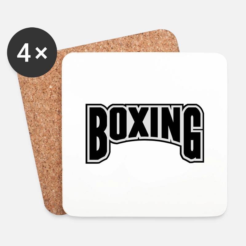 boxing - Untersetzer (4er-Set) - Weiß