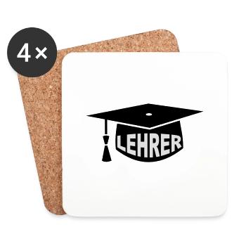 Graduation Party - PhD - Gift - Lehrer - Coasters (set of 4) - white - Front