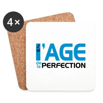 L'Age de la Perfection (2c) - Coasters (set of 4) - white - Front