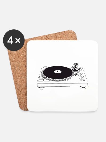 turntable - Untersetzer (4er-Set) - Weiß