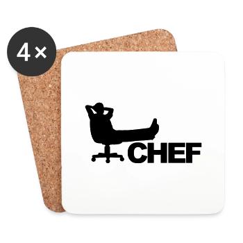 chef_f1 - Dessous de verre (lot de 4) - blanc - Devant