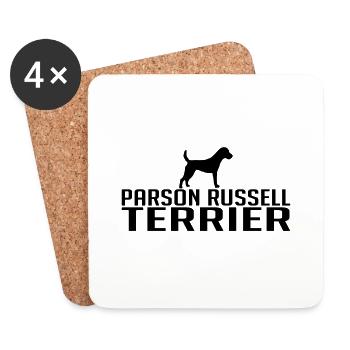 Parson RUSSELL TERRIER Race de chiens Wilsigns Chiens - Dessous de verre (lot de 4) - blanc - Devant