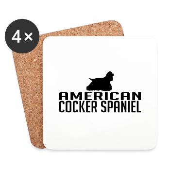 AMERICAN COCKER SPANIEL Dog Wilsigns Dogs - Coasters (set of 4) - white - Front