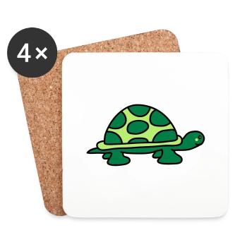 turtle - Coasters (set of 4) - white - Front