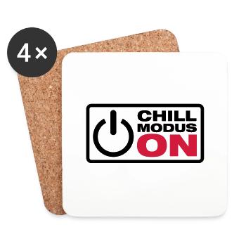 chill_modus_on_f2 - Coasters (set of 4) - white - Front