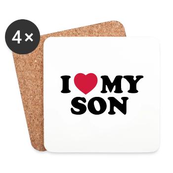 I love my son - Coasters (set of 4) - white - Front