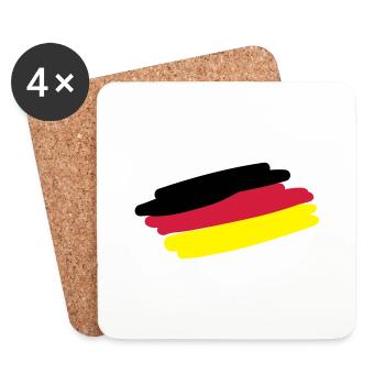 germany_flag_f3 - Untersetzer (4er-Set) - Weiß - Vorne