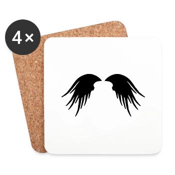 wings_fantasy_art - Dessous de verre (lot de 4) - blanc - Devant