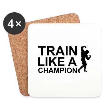 Train like a Champion 2 - Dessous de verre (lot de 4) - blanc - Devant