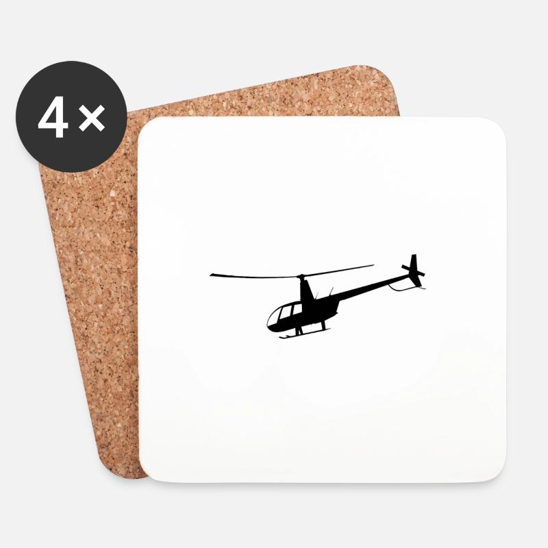 Robinson R44 - Untersetzer (4er-Set) - Weiß
