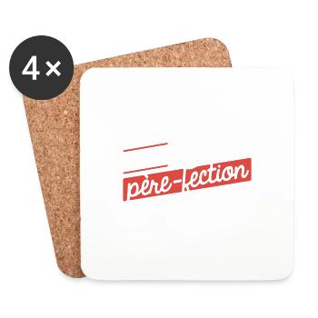 Beau père-fection cadeau - Dessous de verre (lot de 4) - blanc - Devant